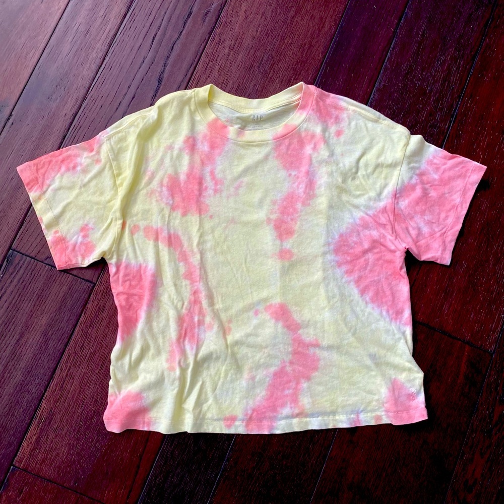 Tie dye shirt - yellow and pink